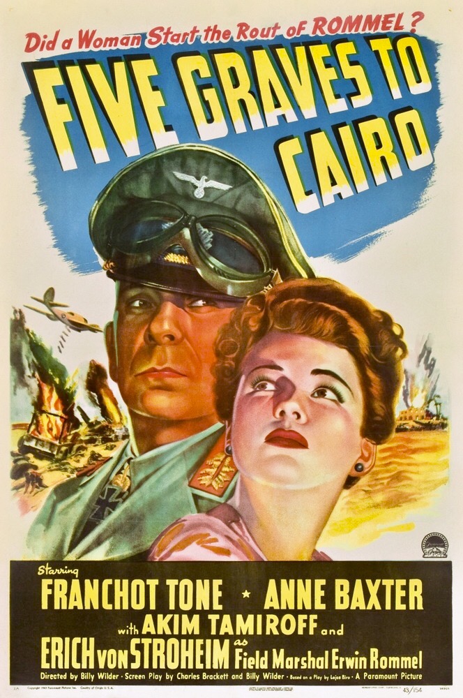 مشاهدة فيلم Five Graves to Cairo 1943 مترجم