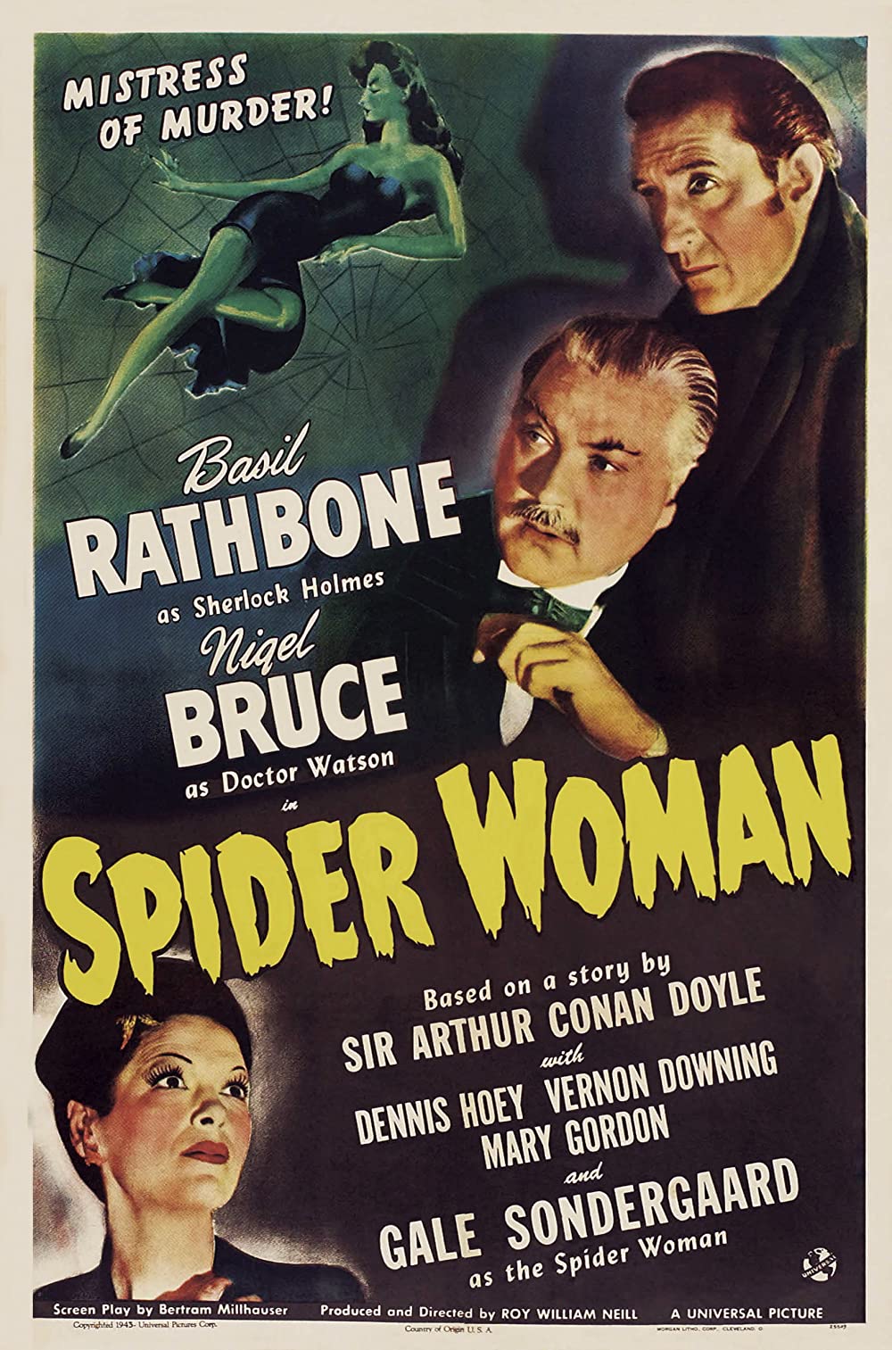 فيلم The Spider Woman 1943 مترجم اونلاين
